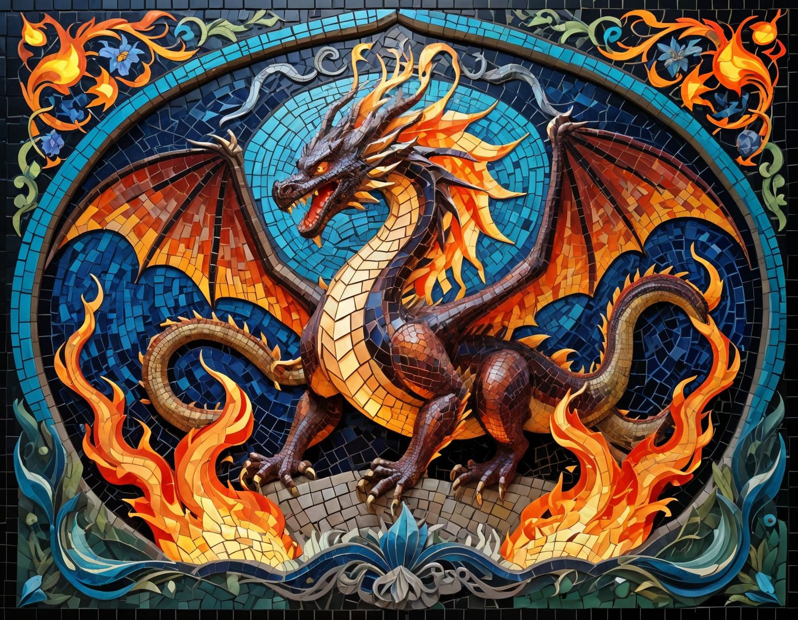 Dragon Mosaic  by @United States Of Daan 