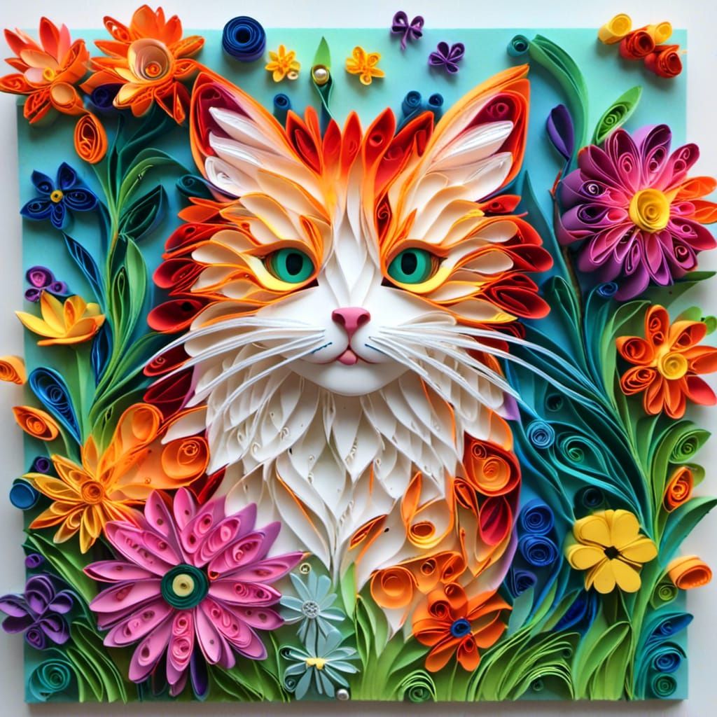 Essie, the quilled kittie