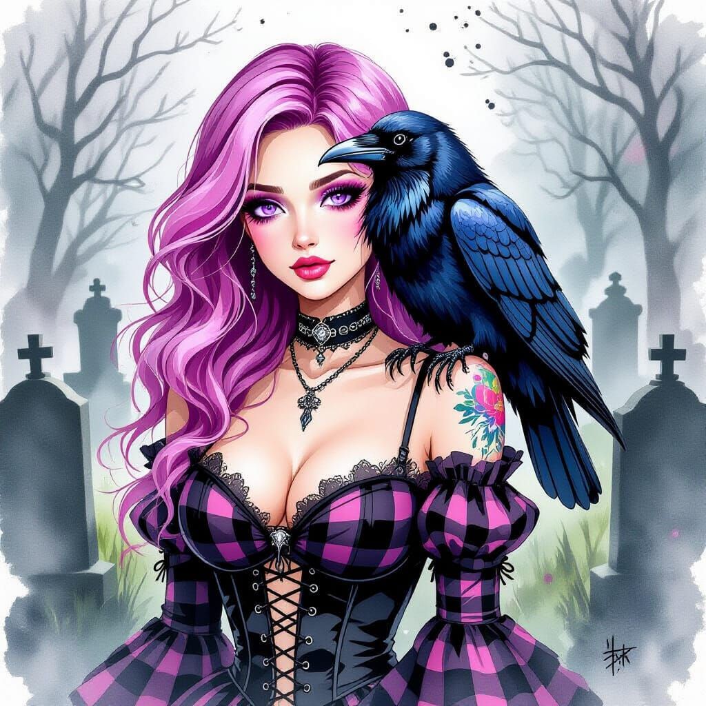 Plaid and a feathered friend!   by @Brittany Mitchell