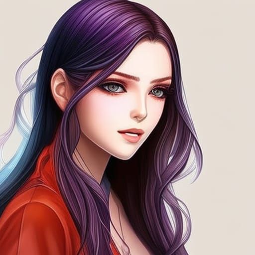 Cute girl Hyperrealistic, splash art, concept art, mid shot,...
