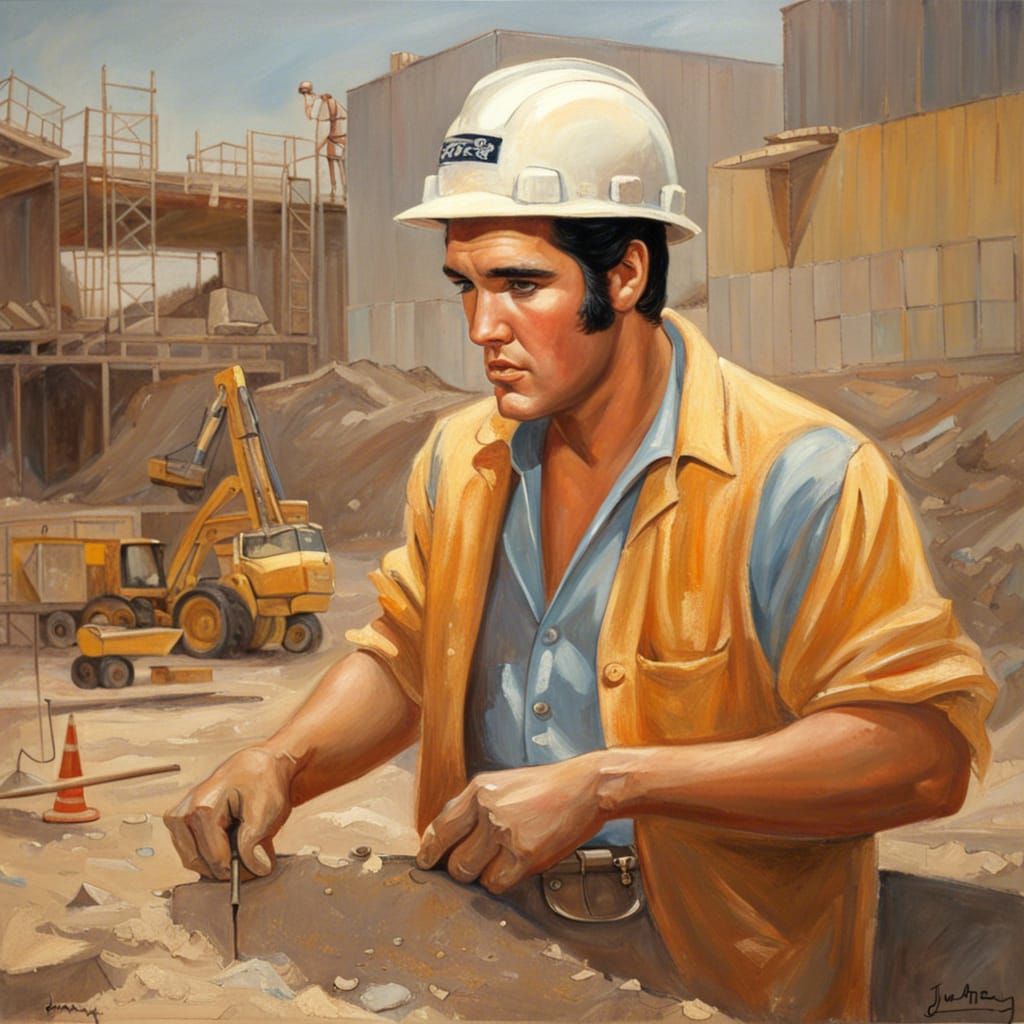 Elvis Presley at day job.  by @Ohminen
