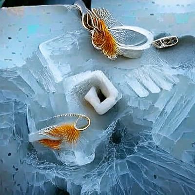 Jewelry made of ice
