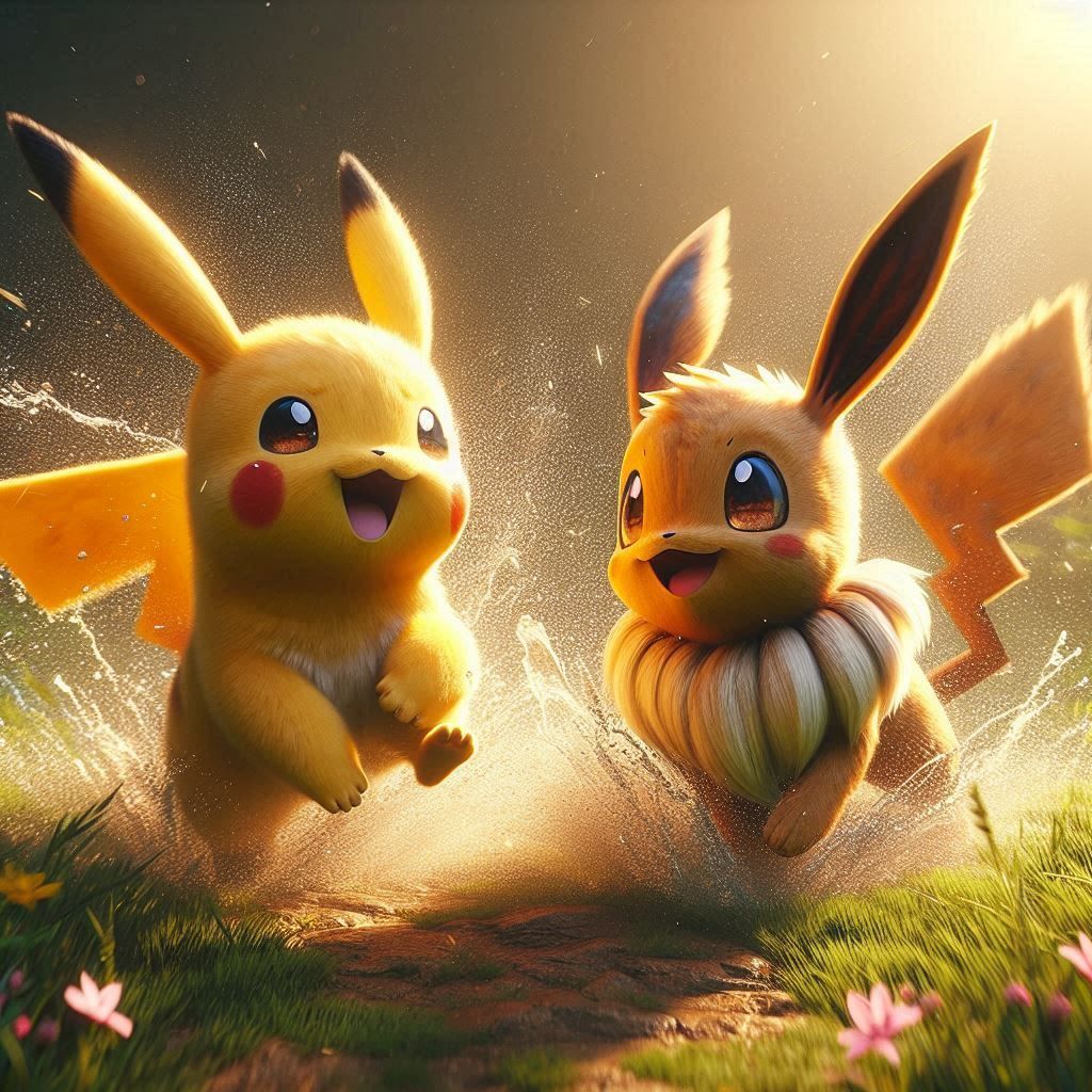 Pikachu and Eevee