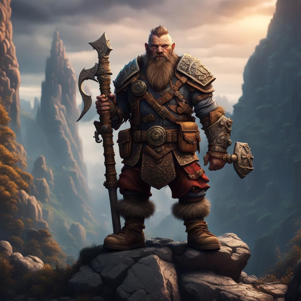 Mercenary dwarf - AI Generated Artwork - NightCafe Creator