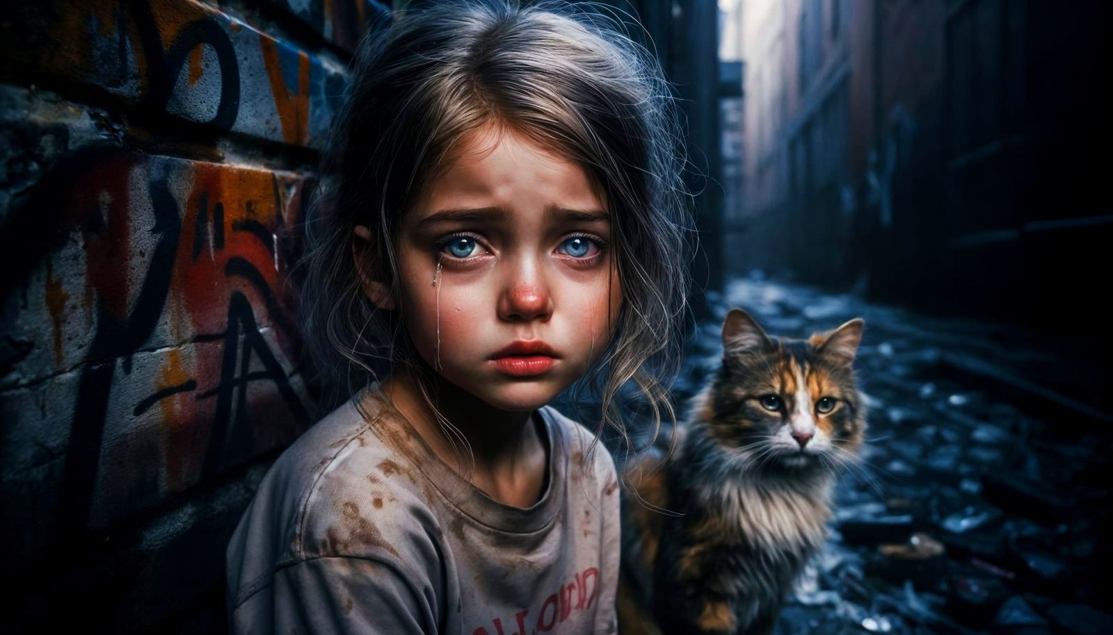 Homeless and abandoned.  An orphan on the street.