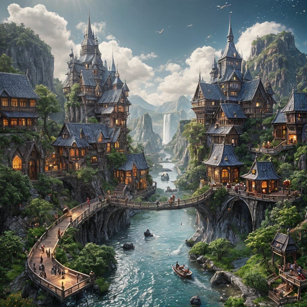 Miniature Fantasy World in a Teacup