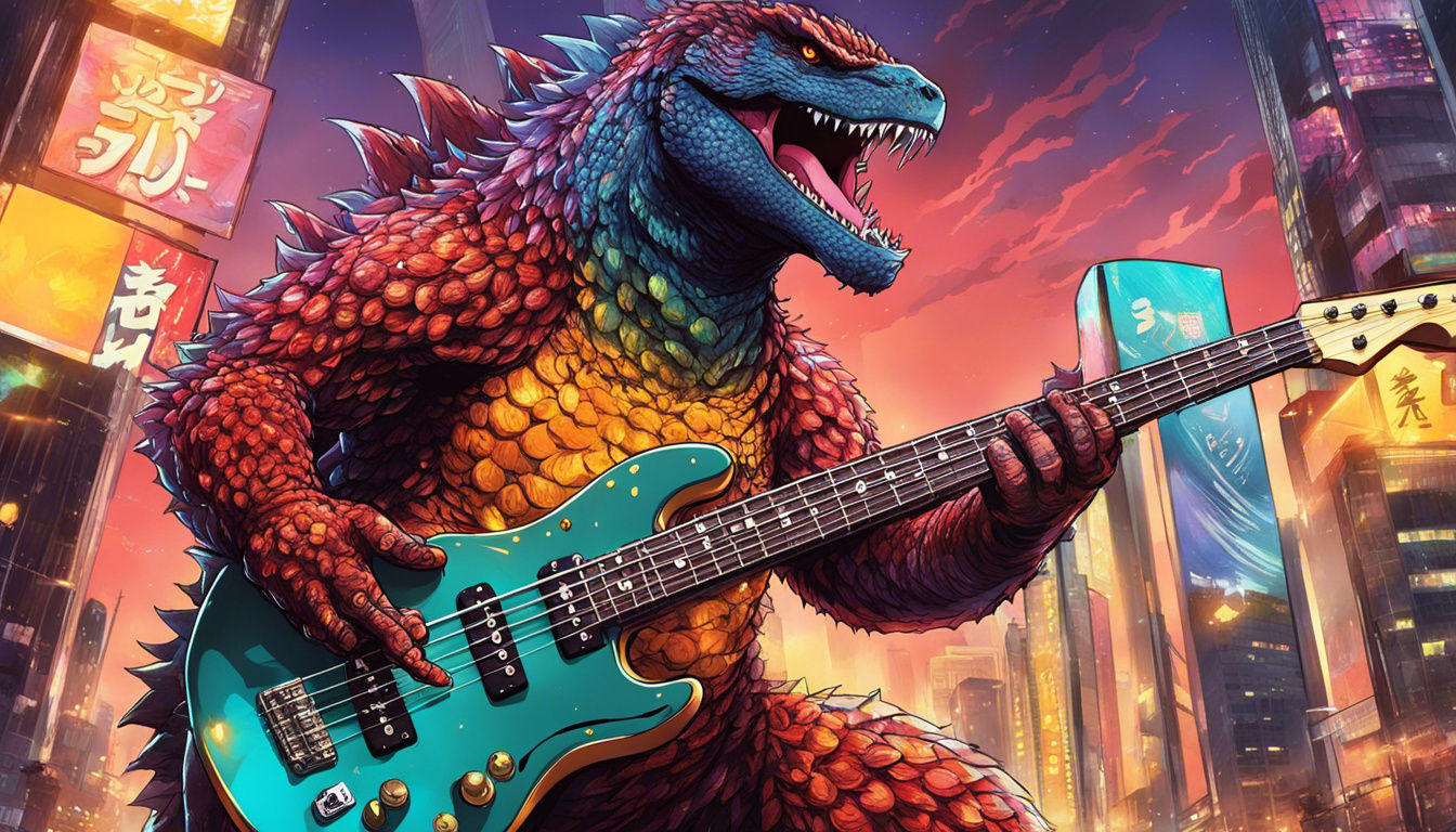 Godzilla's guitar solo 'destroying' Tokyo