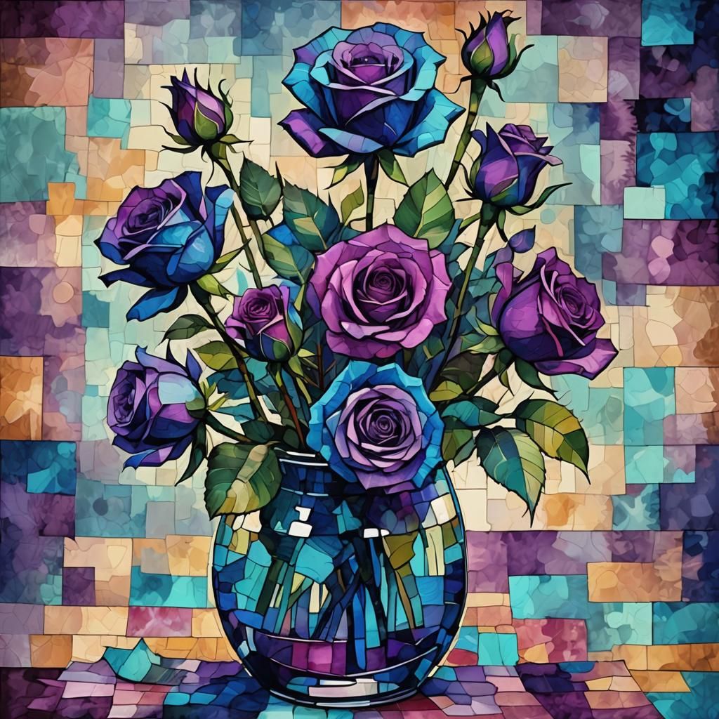 purple roses