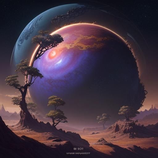 Planet and tree