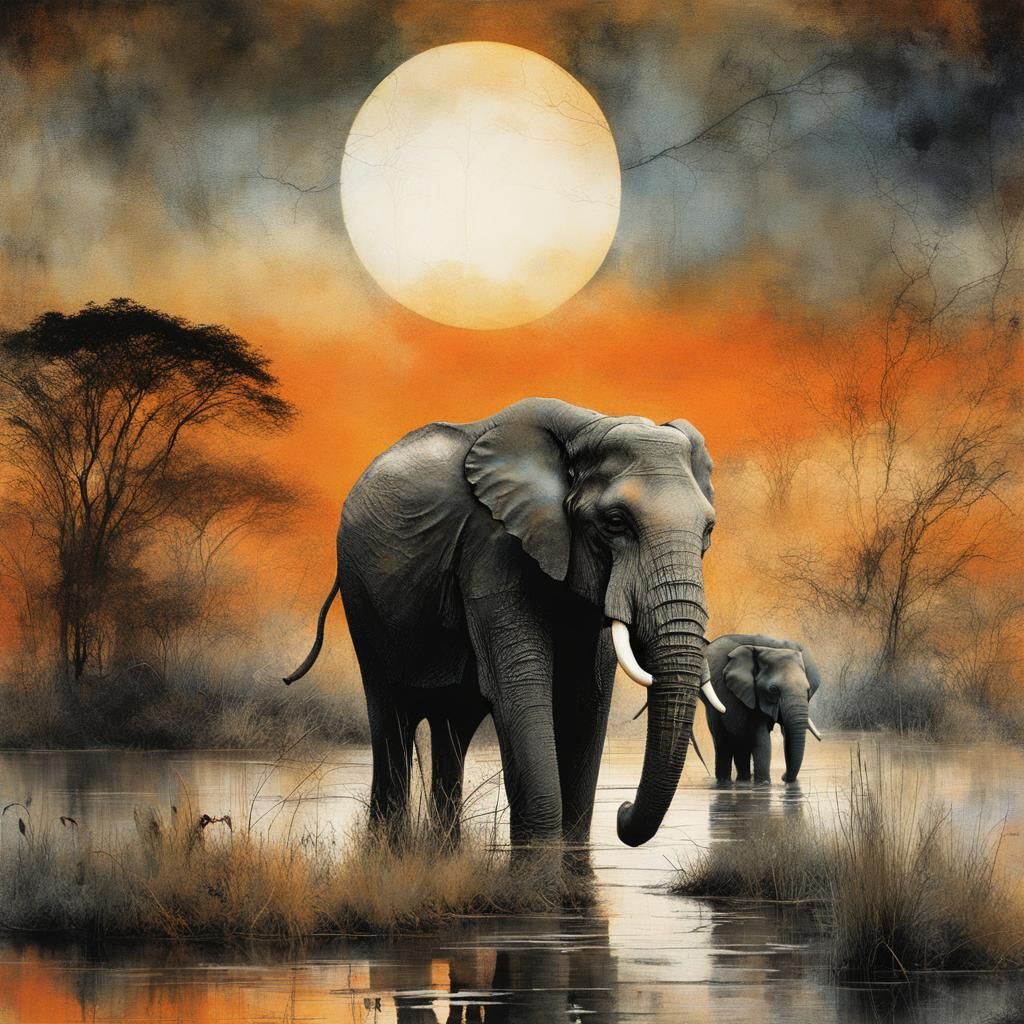 elephants  by @John Ville