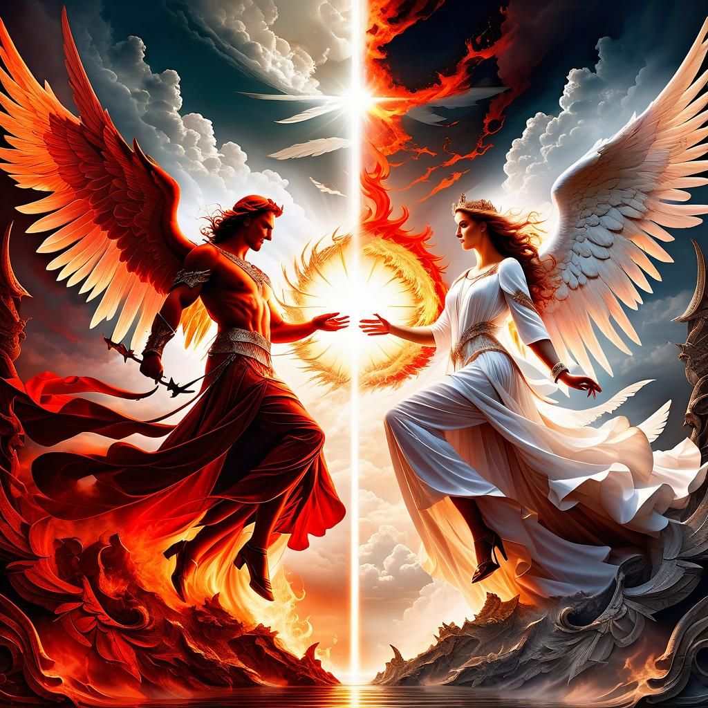 Clash between Angel and Demon