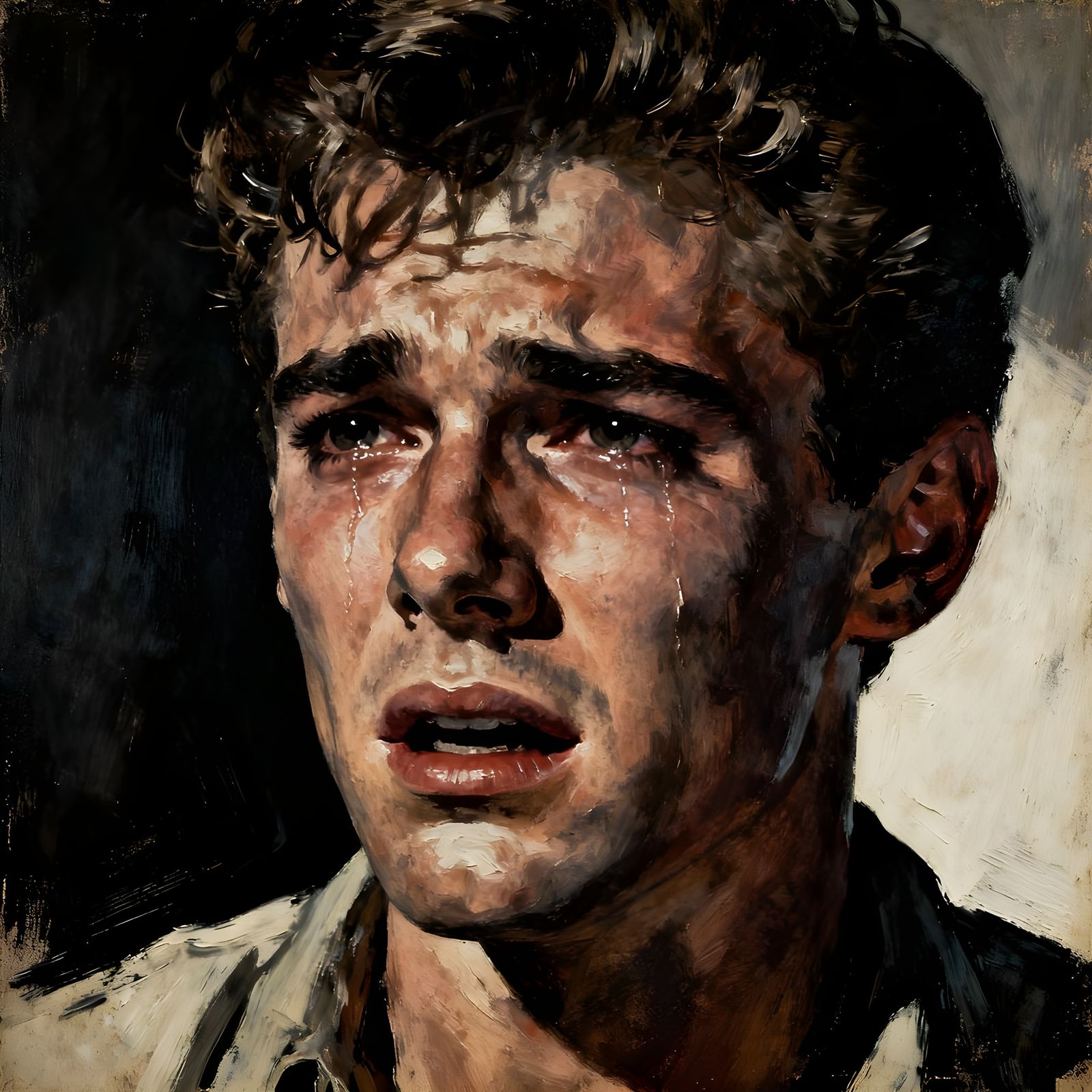 rebel without a cause jim stark crying 
  by @MANNY
