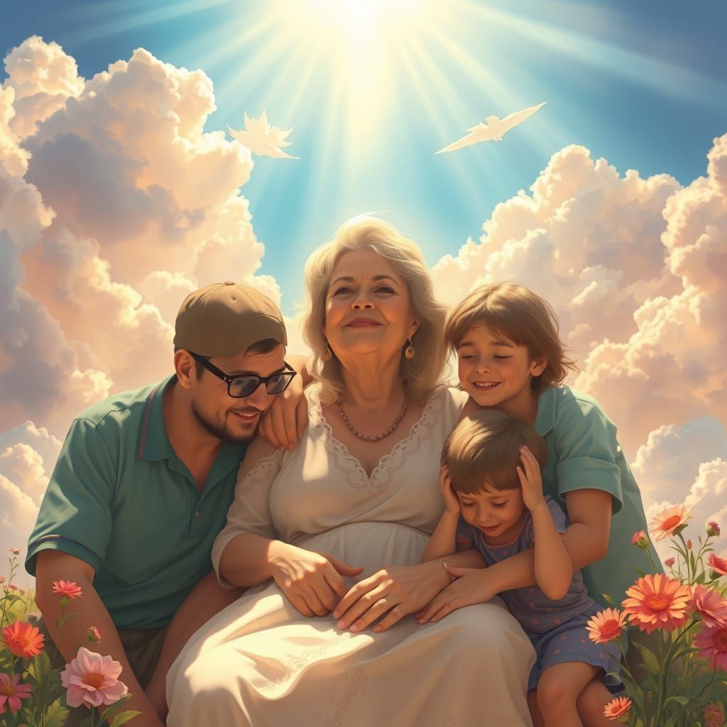 Hyperdetailed amazing mothers day celebration heavenly sunshine beams divine bright soft focus holy in ...  by @PeteArtwork