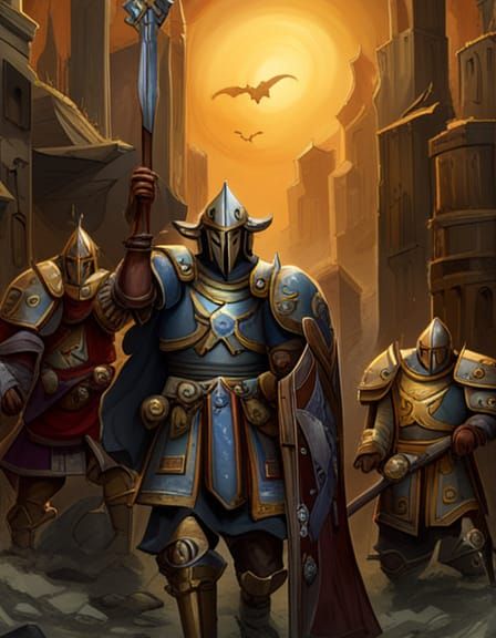 Paladin knights of the Undying Sun return from war against t...