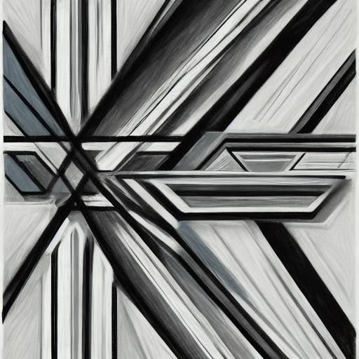 "geometric abstract art digital art contrasting colors charc...