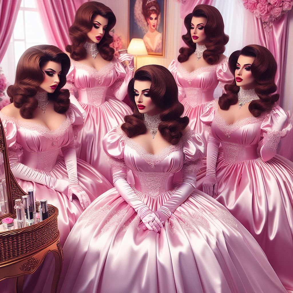 Living in a Satin Wonderland of Sissy Dresses, Satin Gowns, ...