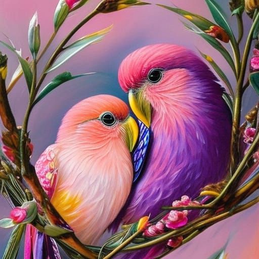 Mother Child Love Birds AI Generated Artwork NightCafe