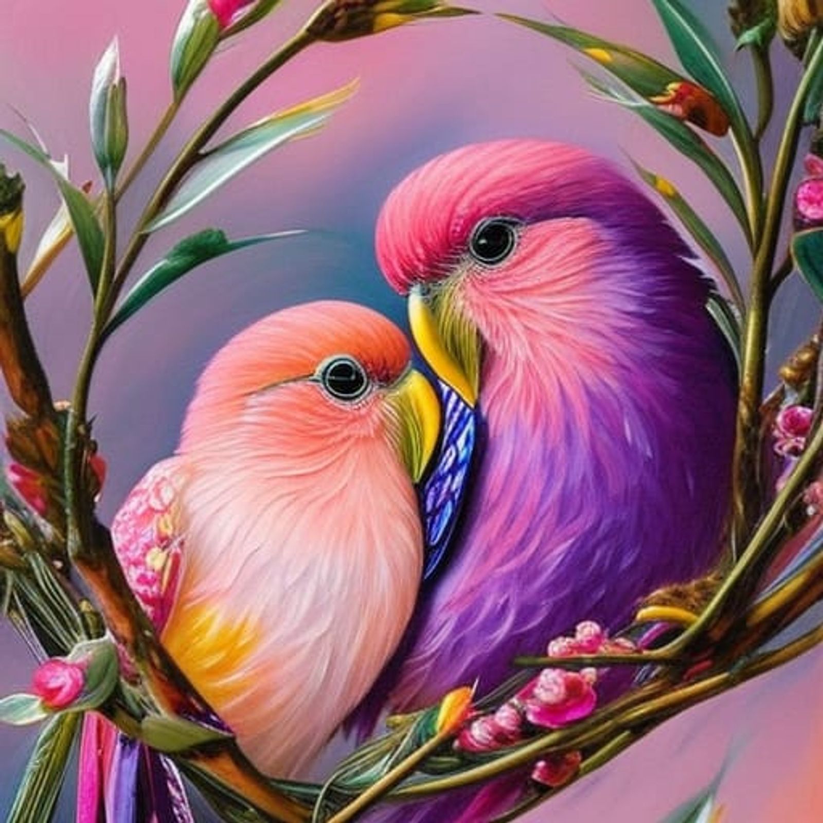 love bird paintings