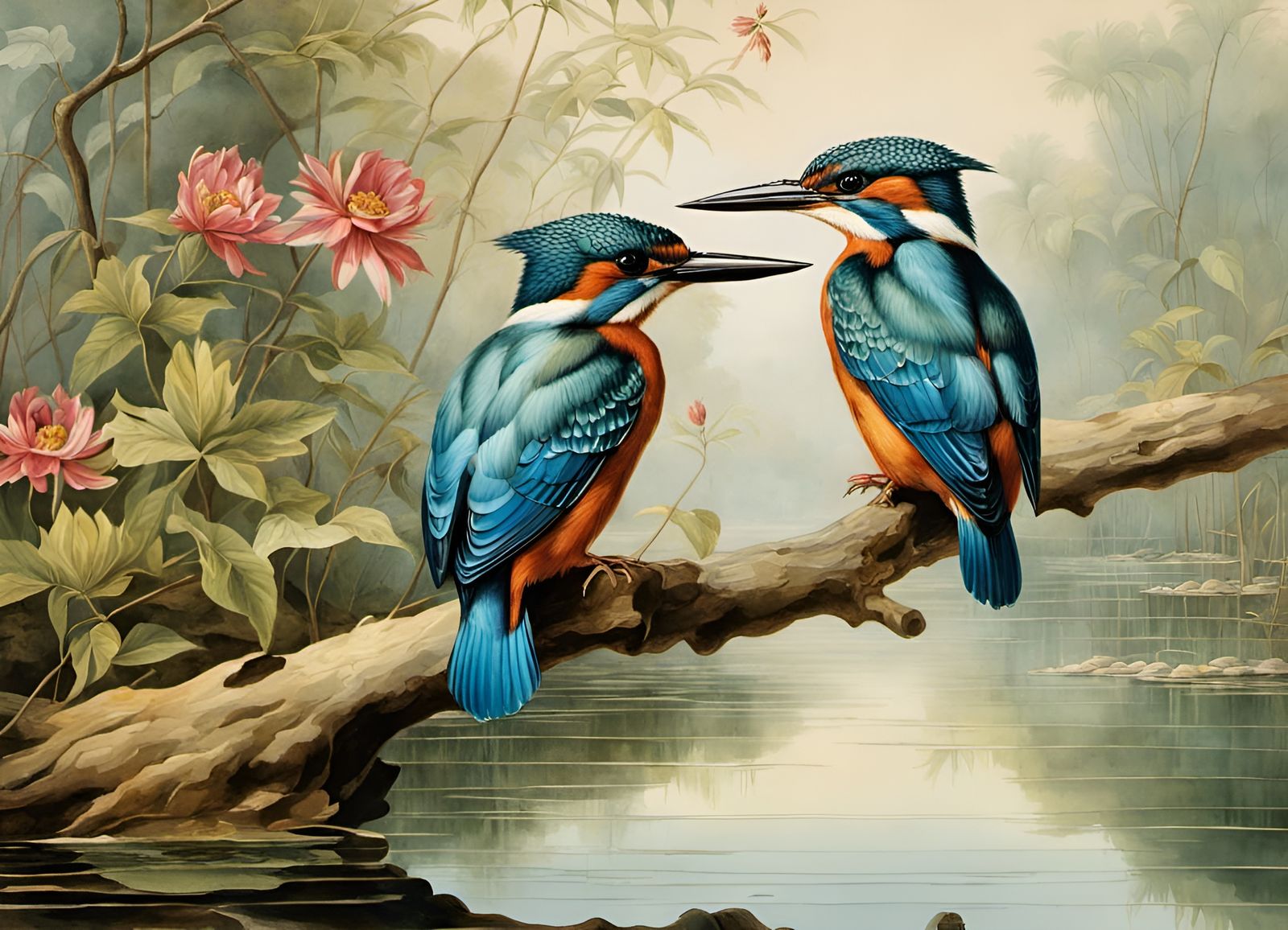 Kingfisher Pair  by @Sharonjoy