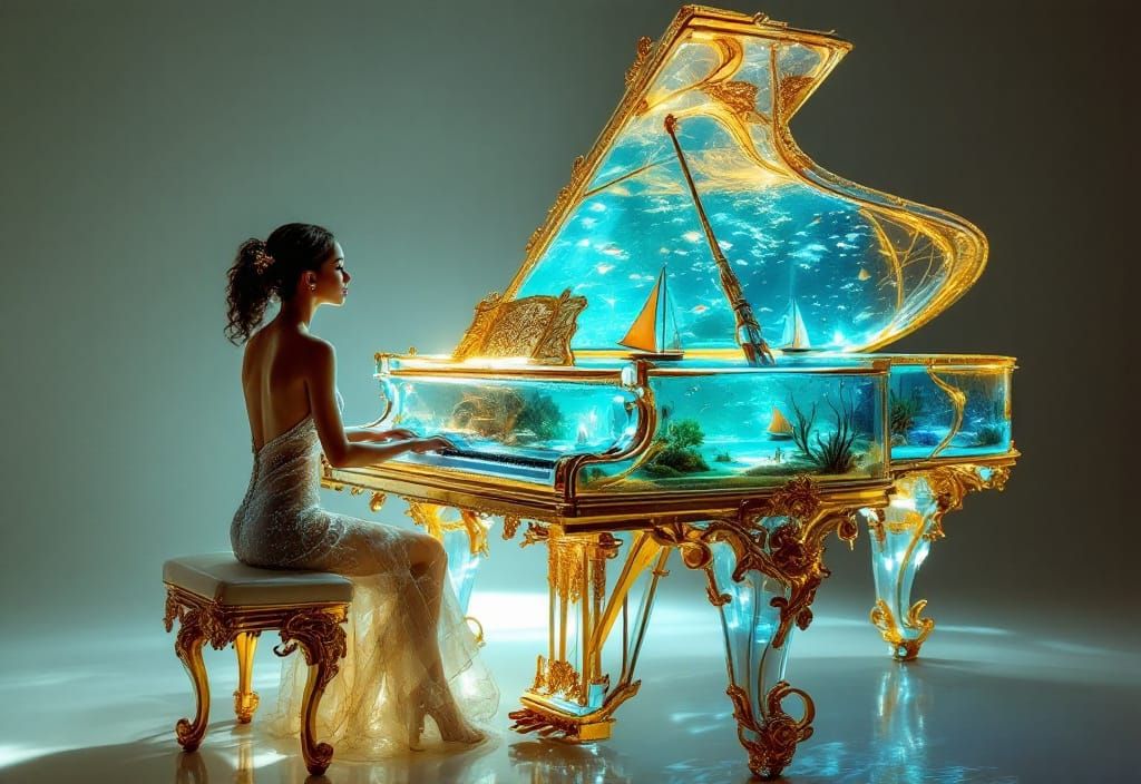 Piano  by @Booth31AIart