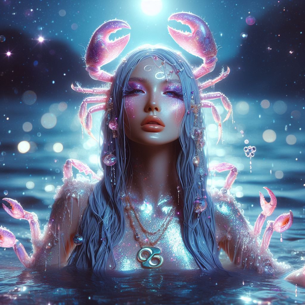 Lady Cancer Zodiac - AI Generated Artwork - NightCafe Creator