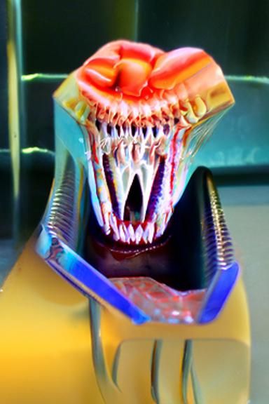 Alien sharp teeth