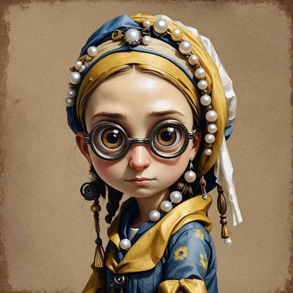 Minion x a girl with a pearl earring  by @MyWayNator