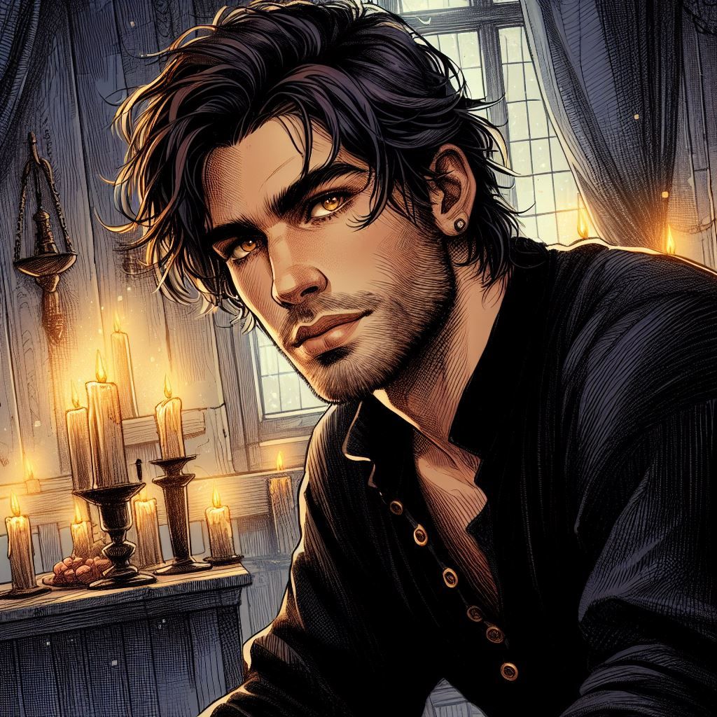 Gold Eyes in Candlelight