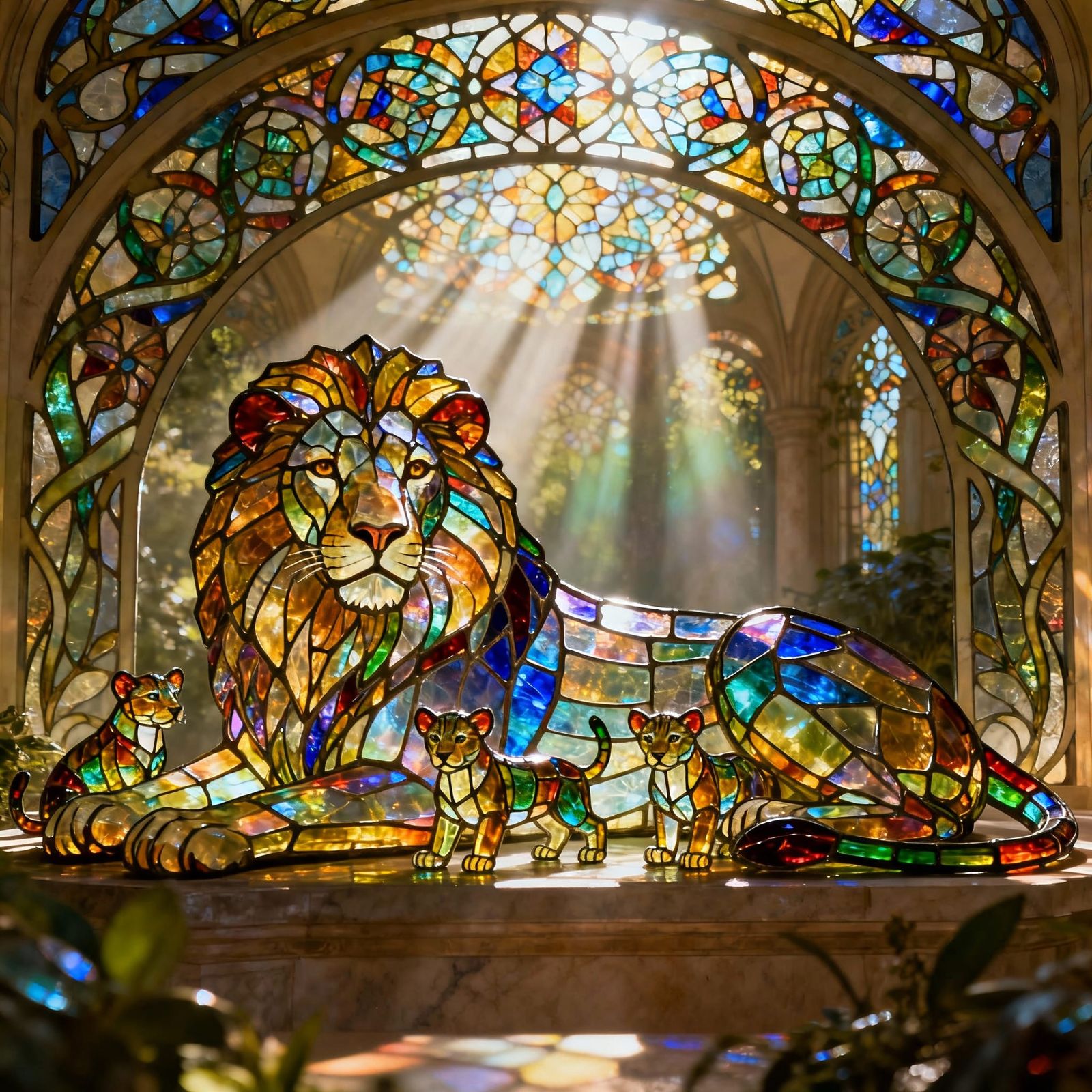 Lion and cubs  by @WarrioroftheAges