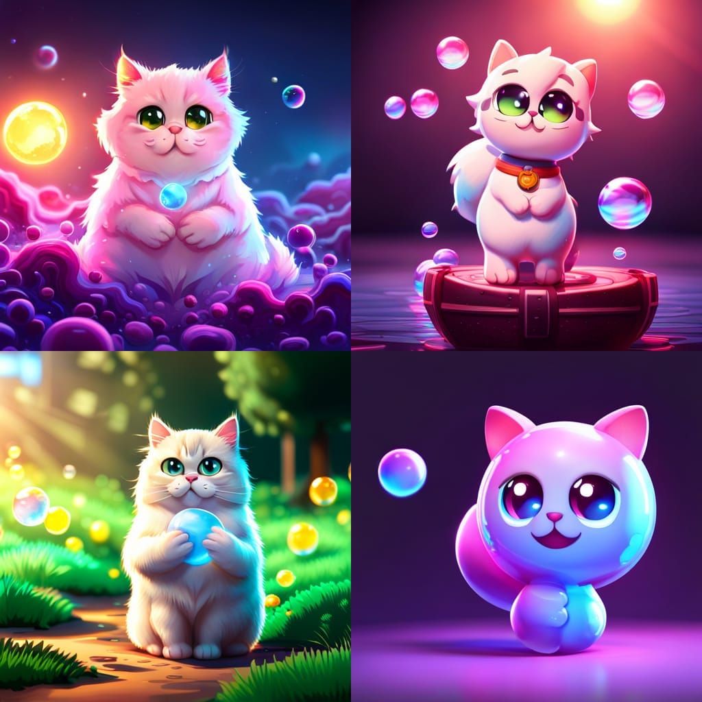 Bubble Cats AI Generated Artwork NightCafe Creator