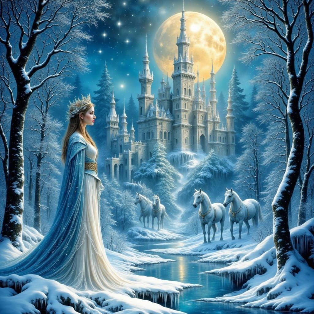 a winter queen in her winter kingdom  by @Marta