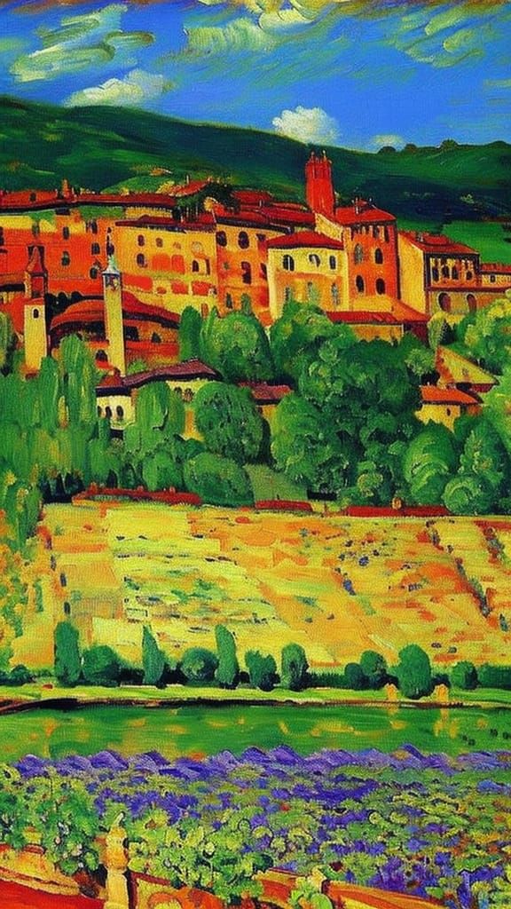 Lasagna, painted by Monet
