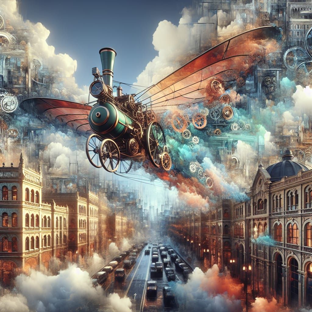 Flying train  by @BM