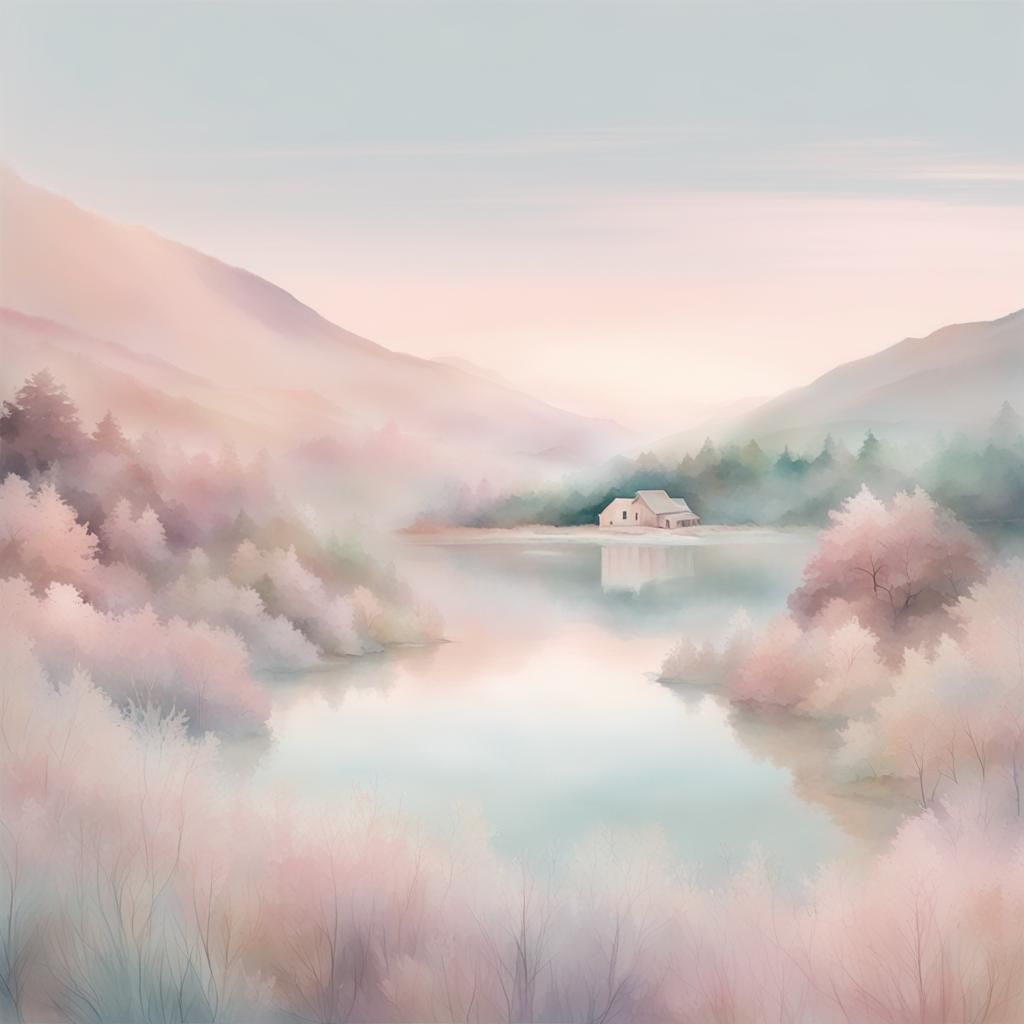 Scene bathed in soft pastel hues  by @GothPegasus