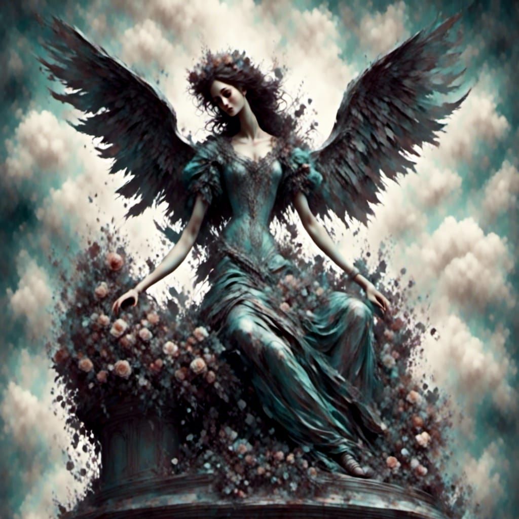 Victorian Watercolor Angel 2