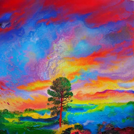 Fauvist Apocalypse: Angel's Trumpet in Abstract Explosion