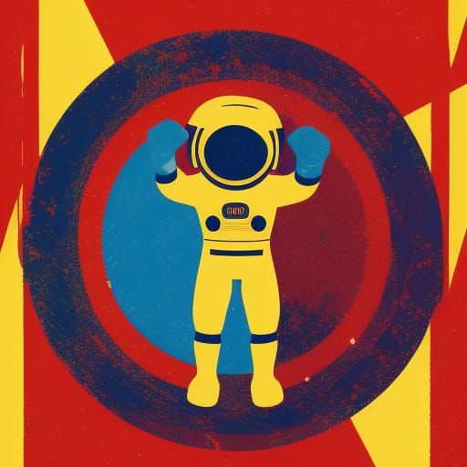 Astronaut Pop-Art - AI Generated Artwork - NightCafe Creator