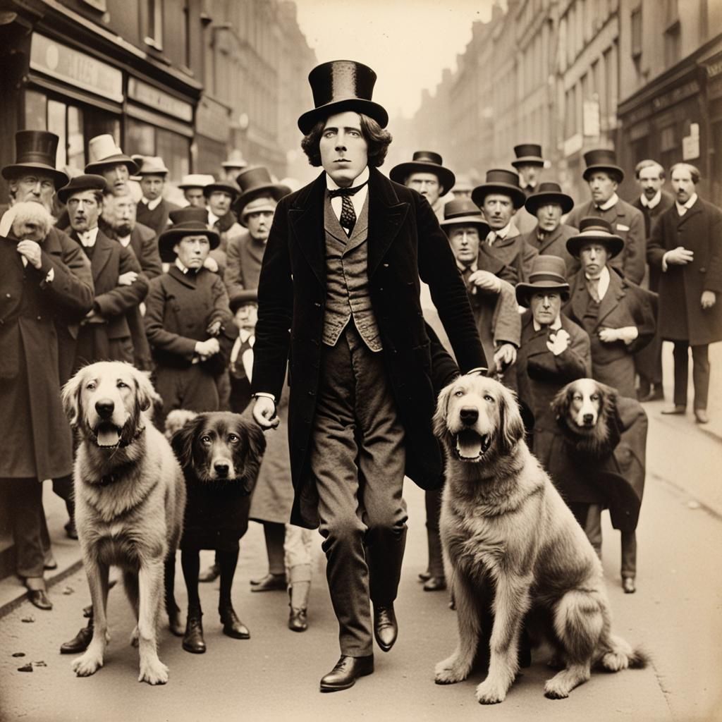 Oscar Wilde and his dogs