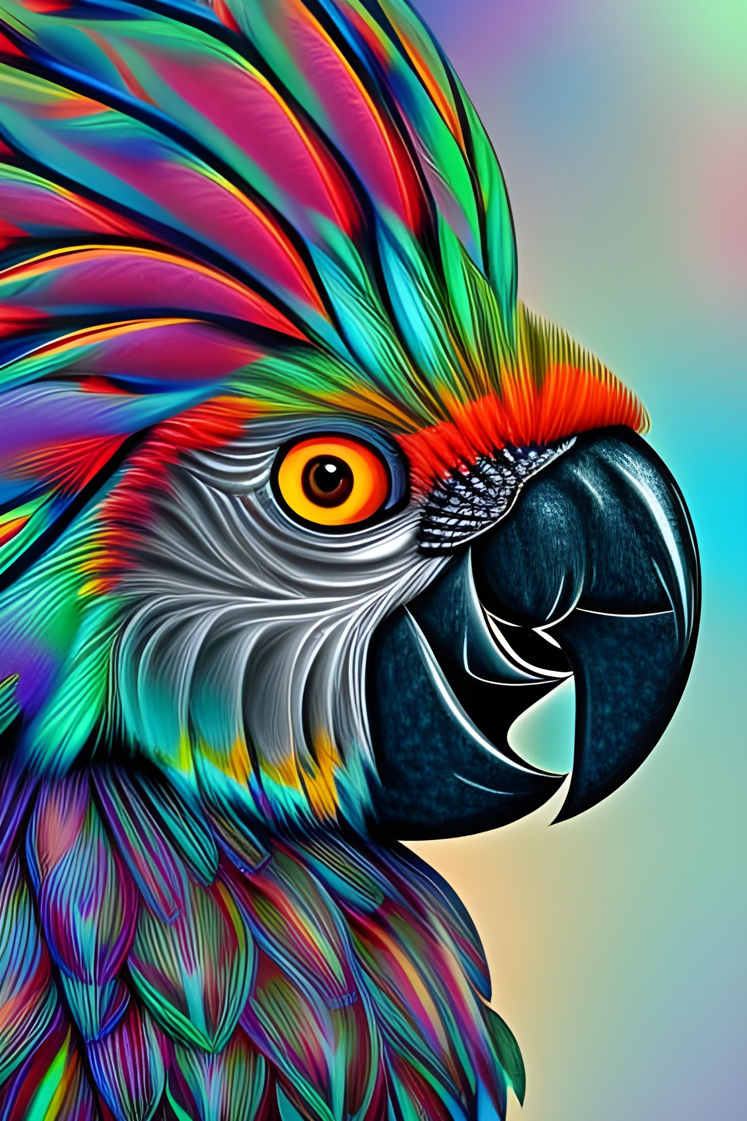 Psychedelic cockatoo