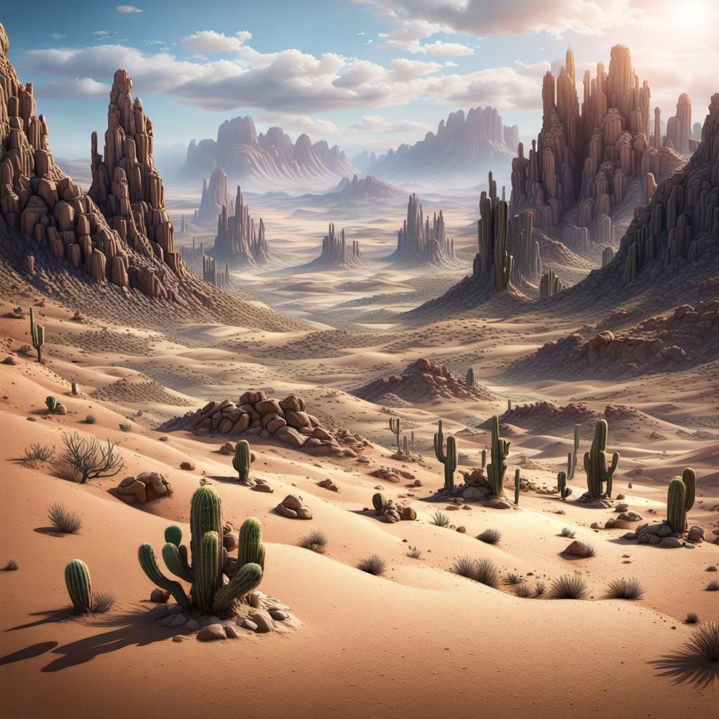 foto hiperrealista de montanhas no deserto da judéia, sem co...