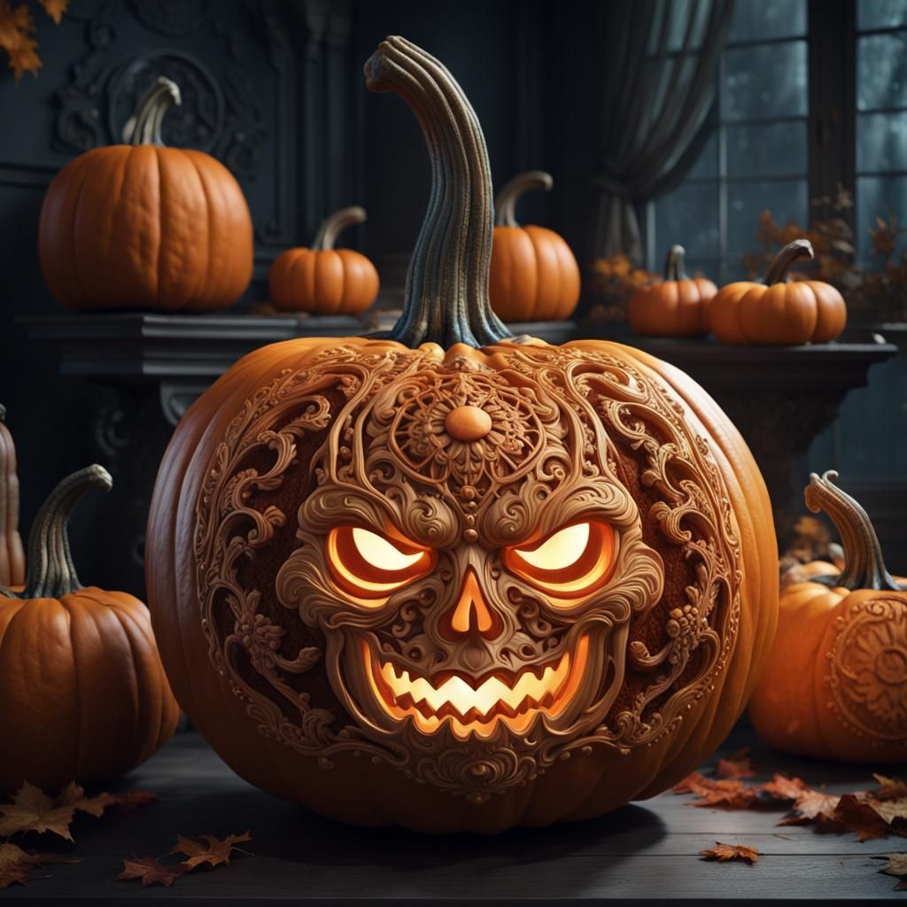 Pumpkin Carving   by @GreenNails 