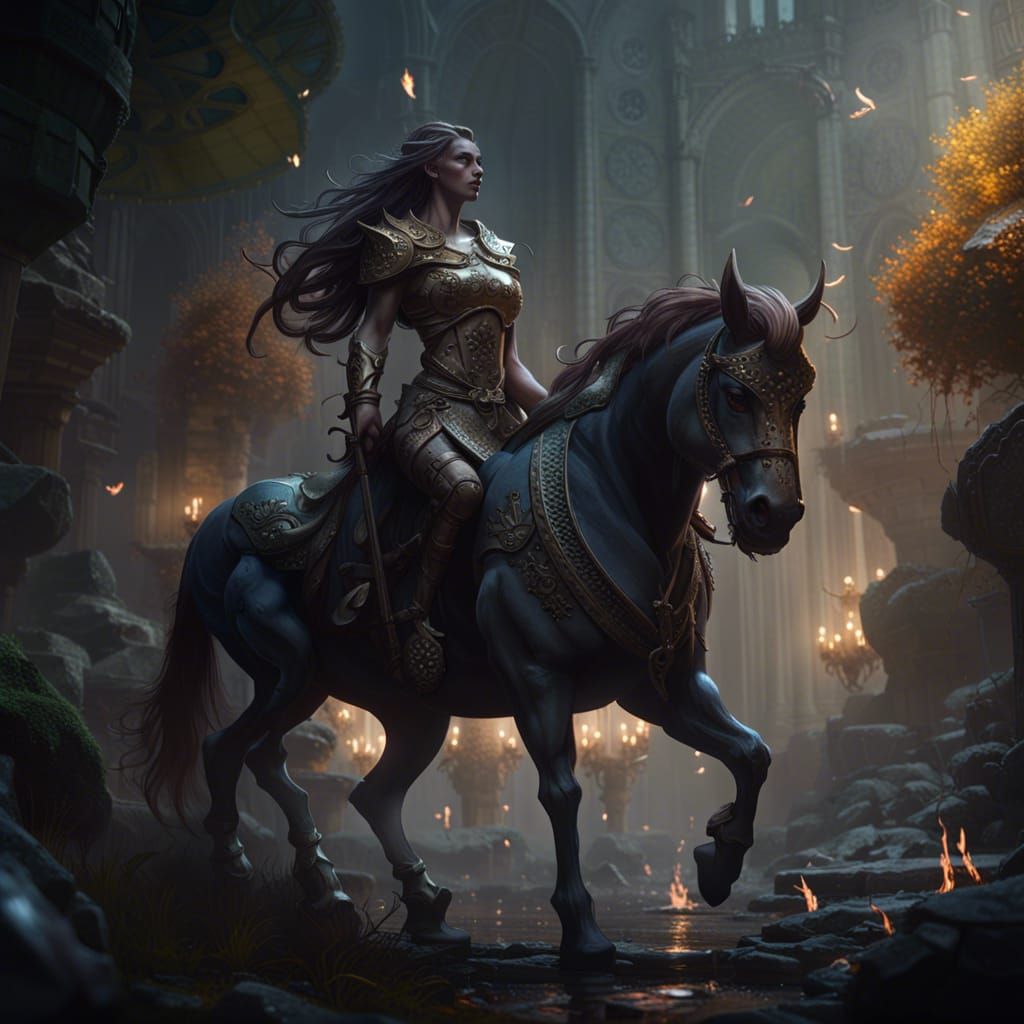 Warrior On Horse - AI Generated Artwork - NightCafe Creator