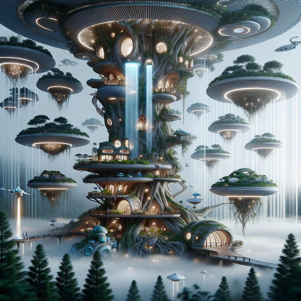 The treehouse of the future  by @KnifingPanda