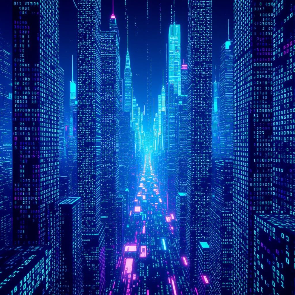A fractal digital cityscape 