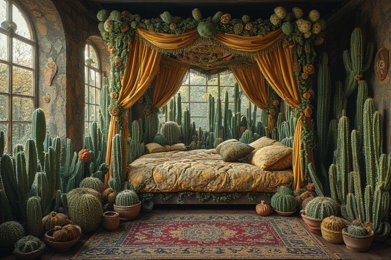 bed made of Cactuses