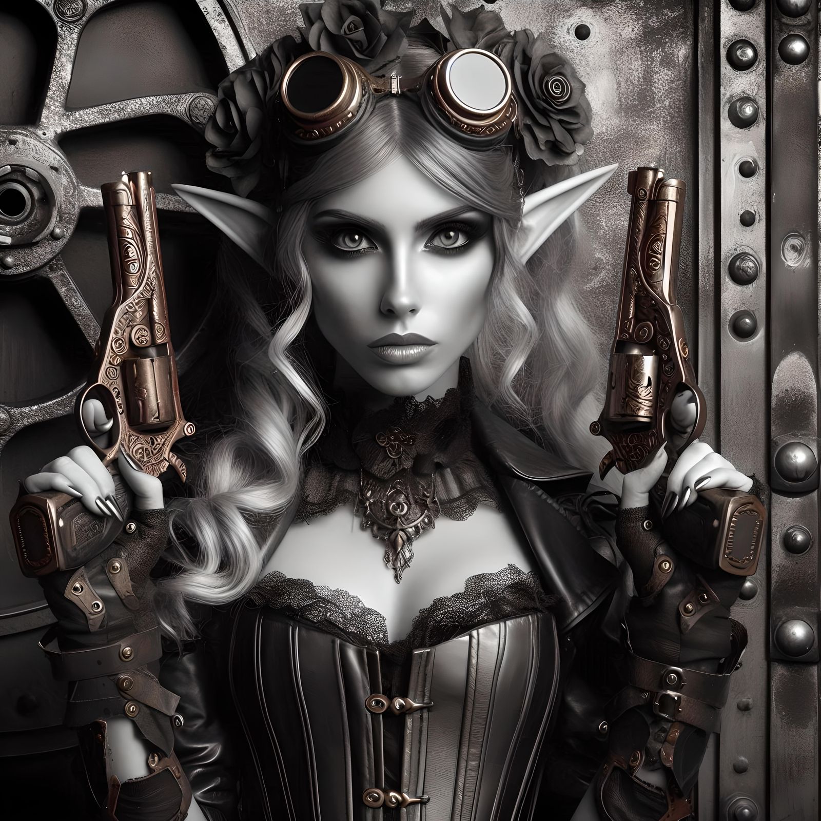 Steampunk Elf Gunslinger #3