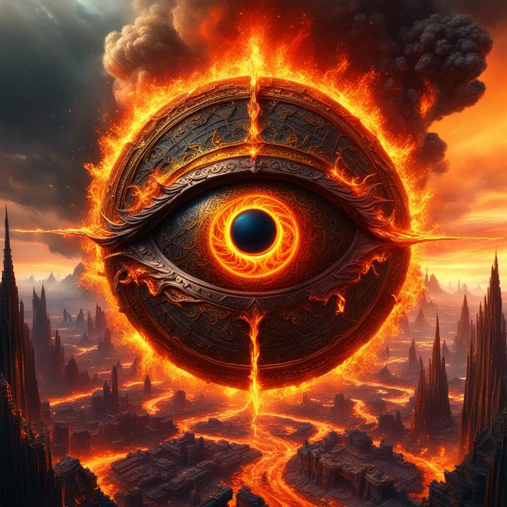 God's eye seeing a world on fire  by @dglg