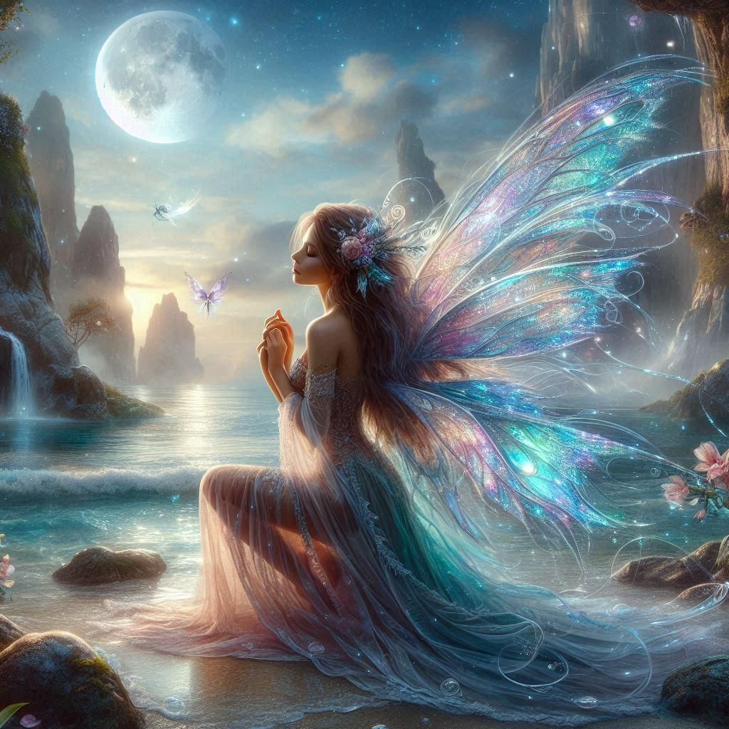 Fantasy Fairy by the Sea Cove