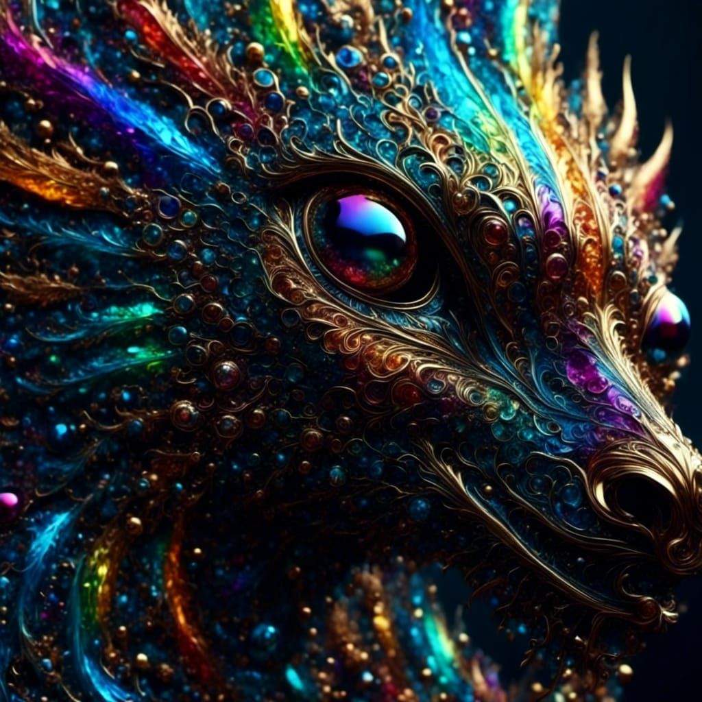 Rainbow hound  by @BunnyFooFoo