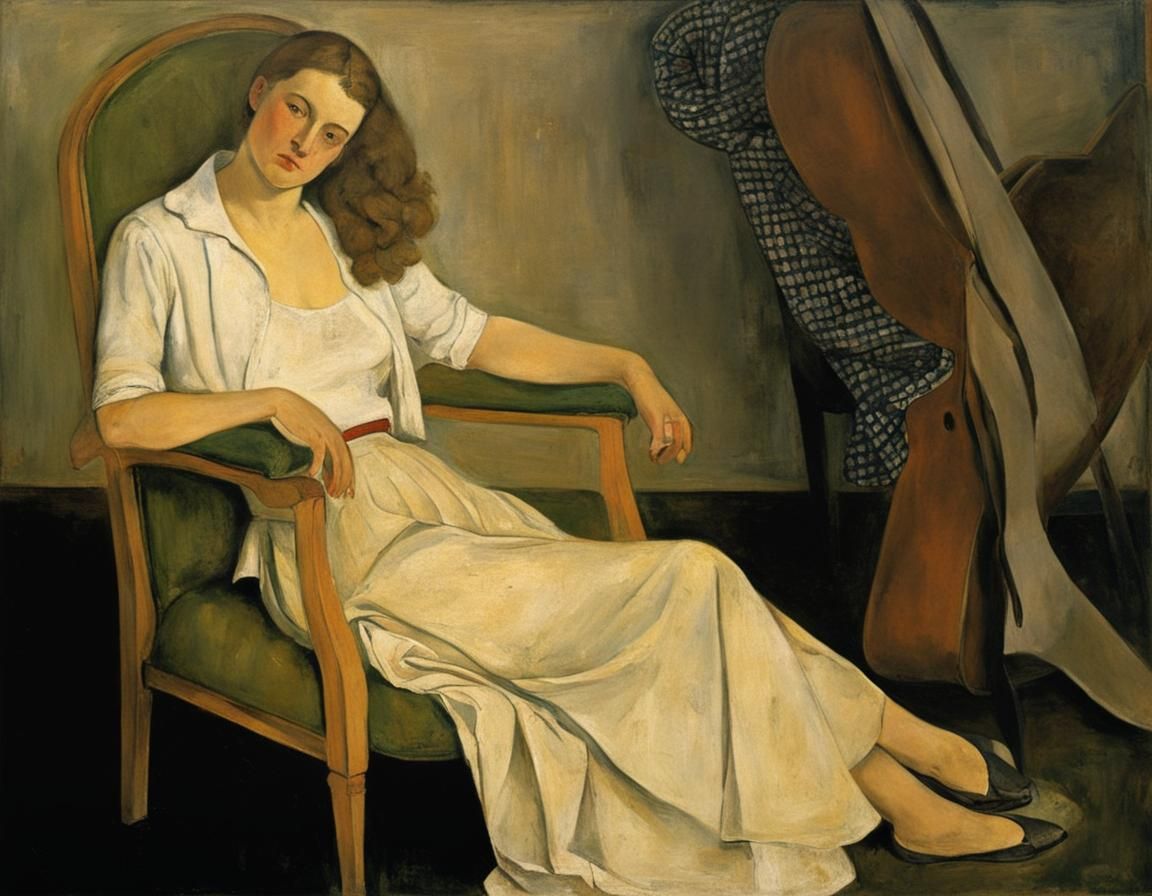 Balthus  The white skirt, 1937  #BalthusThe white skirt #193...